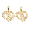 Real 18K Gold Plated Brass  Pendants KK-J042-43G-R-1