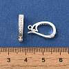 Rack Plating Brass Micro Pave Clear Cubic Zirconia Enhancer Shortener Bails KK-F883-13S-3