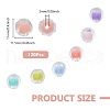 DICOSMETIC 120Pcs 6 Colors Transparent Acrylic Beads TACR-DC0001-06-2