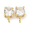Brass with Cubic Zirconia Peg Bails KK-Q820-01G-1