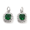Brass with Cubic Zirconia  Pendants KK-P271-33P-1