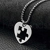 201 Stainless Steel Pendant Box Chain Necklaces FS-WG816E6-04-1