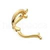 Rack Plating Brass Micro Pave Clear Cubic Zirconia Fold Over Clasps KK-H508-03G-2