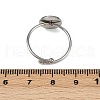 304 Stainless Steel Cuff Ring Components STAS-D372-02P-03-3