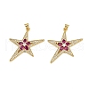 Brass Micro Pave Cubic Zirconia Pendants KK-S526-28G-1