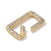 Rack Plating Brass Micro Pave Cubic Zirconia Twister Clasps KK-NH0002-16G-01-2