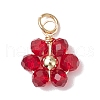 20Pcs 5 Colors Glass Charms PALLOY-JF02918-3