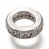 Brass Micro Pave Clear Cubic Zirconia Charms ZIRC-B002-41-01P-2
