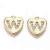 Brass Micro Pave Clear Cubic Zirconia Charms KK-N231-234W-NF-1