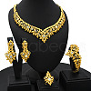 Flower Alloy Rhinestone Jewelry Sets FS-WG14E9A-03-1
