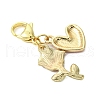 Valentine's Day Rose Heart Alloy Enamel Pendant Decoration HJEW-JM02804-01-4