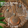 Bohemian Alloy & Wood Pendant Necklaces & Dangle Earrings Sets WG08C2E-01-4