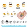 Unicraftale 800Pcs 8 Colors Brass Crimp Beads FIND-UN0004-36-4