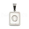 304 Stainless Steel Pave Natural White Shell Pendants STAS-S130-03P-O-1