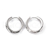 Small Clear Cubic Zirconia Hoop Earring for Women EJEW-C002-03P-RS-1