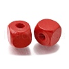 Spray Painted Wooden Beads WOOD-P021-01C-24-2