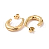 Ion Plating(IP) 304 Stainless Steel Croissant Stud Earrings EJEW-G293-27G-2