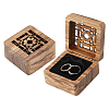 Hollow Wood Medal Storage Magnetic Boxes CON-WH0088-93C-01-1