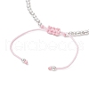 Brass Round Beads Braided Bead Bracelets for Women BJEW-JB11718-03-4