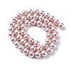 UV Plating Pearlized Glass Pearl Beads Strands GLAA-F128-01B-T11-4