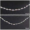 Globleland 1 Yard Brass Crystal Rhinestone Cup Chain with Imitation Pearl OCOR-GL0001-08B-4
