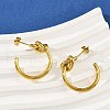 304 Stainless Steel knot Stud Earrings EJEW-S272-04G-3