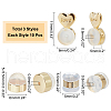 CHGCRAFT 30Pcs 3 Styles Silicone Ear Nuts SIL-CA0001-03-2