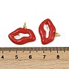 Brass Enamel Pendants KK-H072-08G-3