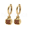 Brass Cubic Zirconia Hoop Earrings EJEW-Q015-02G-C-2