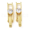Rack Plating Brass Micro Pave Cubic Zirconia Watch Band Clasps KK-A234-016G-02-1
