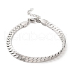 Non-Tarnish 304 Stainless Steel Curb Chain Bracelet BJEW-K226-01B-P-1