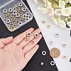 Unicraftale 40Pcs 2 Colors 304 Stainless Steel Grooved Beads STAS-UN0026-21-2