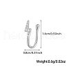 925 Sterling Silver Pave Clear Cubic Zirconia Nose Rings VW3837-17-1
