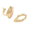 Brass Fold Over Clasps KK-G505-25G-2