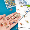 32Pcs Glass Pendants PALLOY-PH01670-3