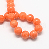 Natural Dyed Yellow Jade Gemstone Bead Strands X-G-R271-8mm-Y31-1