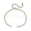 2Pcs 2 Colors 304 Stainless Steel Singapore Chain Bracelet Makings AJEW-JB01321-2
