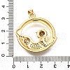 Brass Micro Pave Cubic Zirconia Pendants KK-B128-02G-3