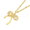Brass Micro Pave Clear Cubic Zirconia Pendant Necklaces NJEW-M220-02G-1