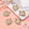 5Pcs Brass Micro Pave Clear Cubic Zirconia Pendants ZIRC-SZ0003-26-4