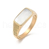 316L Stainless Steel Shell Finger Rings for Women RJEW-U054-01C-G-4