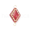 Transparent Acrylic Golden Metal Enlaced Connector Charms PALLOY-JF02098-2
