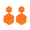 Flower Alloy Dangle Stud Earrings FS-WG2BF72-08-2