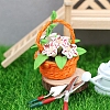 Polymer Clay Lily with Resin Basket Miniature Ornaments PW-WG87F42-01-4