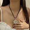 Spiral Sun Alloy Pendant Necklaces WG2B5AF-03-1