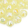 Electroplate Rainbow Iridescent Plating Acrylic Beads TACR-T025-002C-5