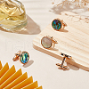 WADORN 2 Pairs 2 Colors Natural Shell Cufflinks for Men FIND-WR0010-96-4
