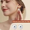 ANATTASOUL 16 Pairs 4 Size Plastic Imitation Pearl Stud Earrings with Steel Iron Pins EJEW-AN0003-89-3
