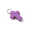Dyed Synthetic Turquoise Pendants PALLOY-JF03687-4