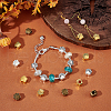 Unicraftale 50Pcs 5 Colors Tibetan Style Zinc Alloy Dog Paw Prints European Beads MPDL-UN0001-02-2